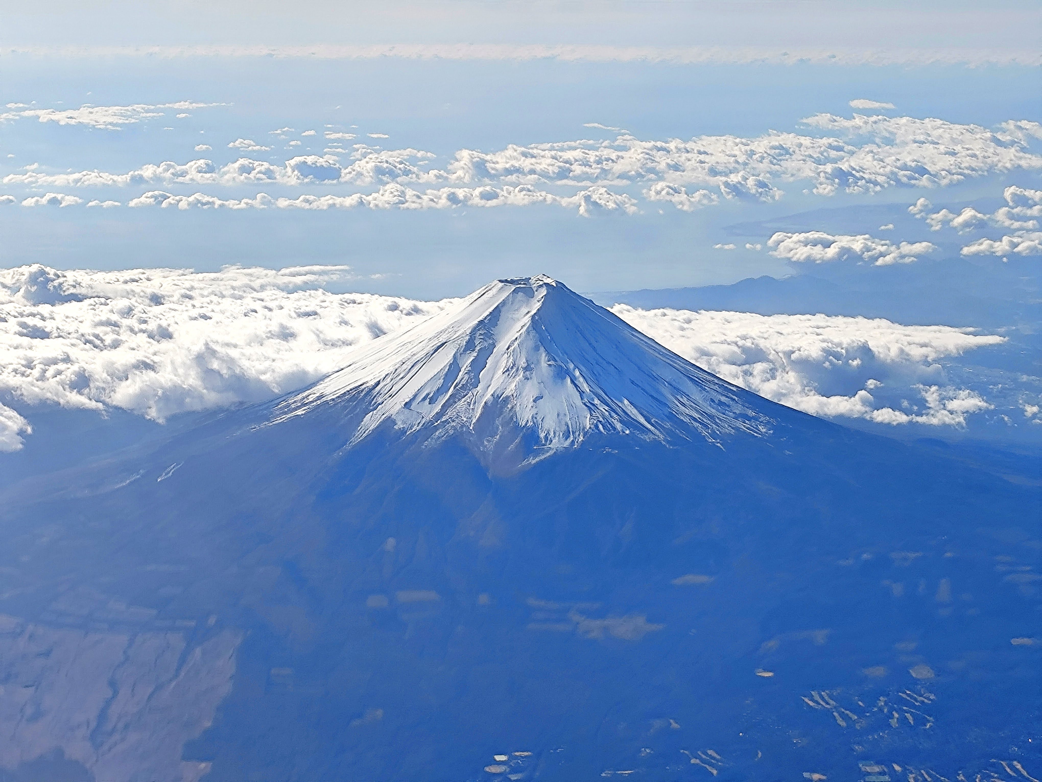 Vue aérienne du Mont Fuji