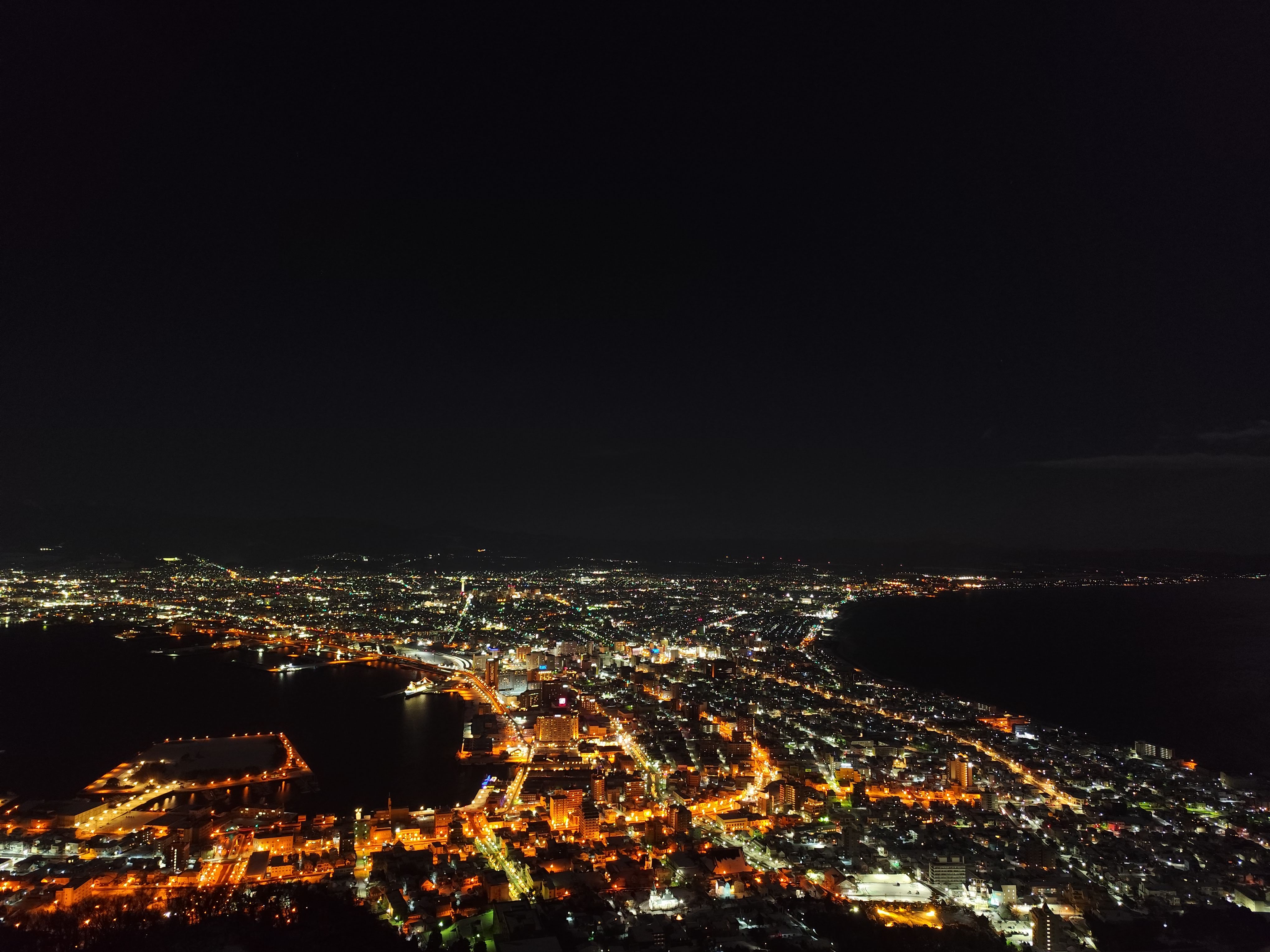 Vue panoramique de la baie de Hakodate